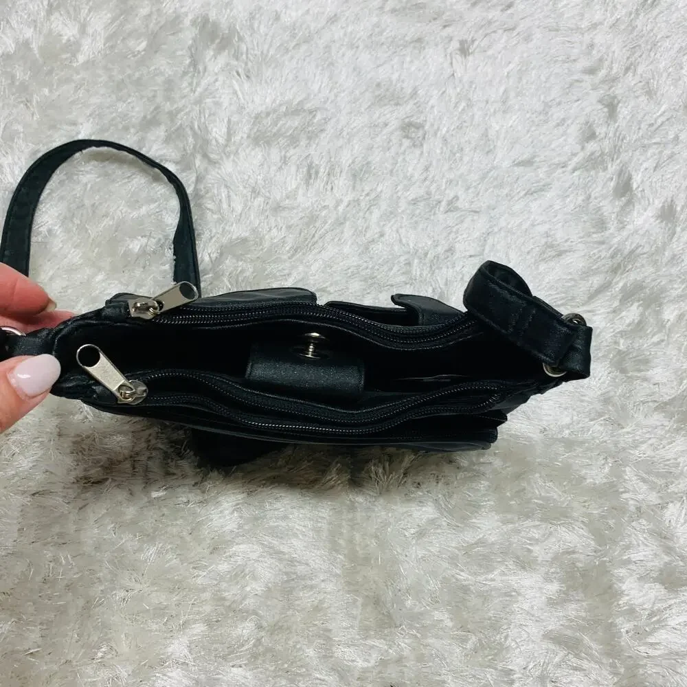 Y2k Mini Black Sparkle Cross Body Shoulder Bag